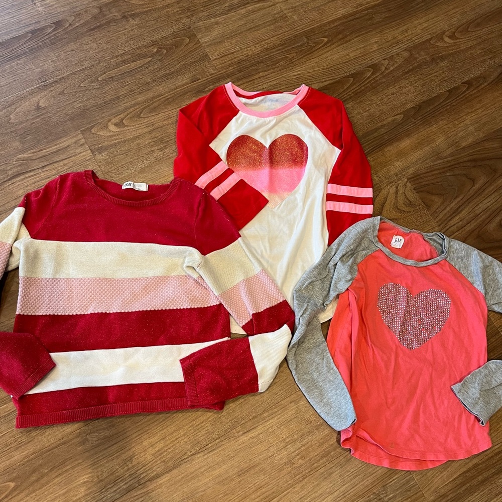 Girls Valentine’s Day clothing lot size 8